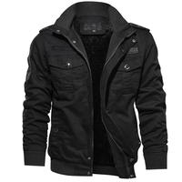 Veste d'hiver thermique épaisse pour homme OEM avec plusieurs poches, fermeture éclair sur le devant, doublure en polaire, veste cargo
