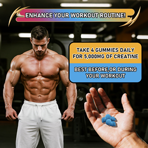Oem Private Label Pre-workout Supplement 5000mg <strong>Creatine</strong> Gummies for Muscle Growth Herbal Supplements for Max Strength <strong>Creatine</strong> - Product Image 4