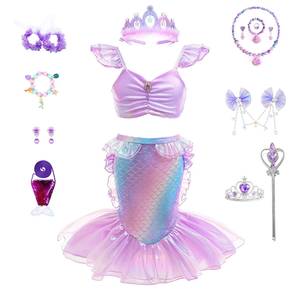 Nuevo Disfraz de Princesa para Niñas, Trajes de Baño para Fiestas de Cumpleaños, Halloween, Disfraz de Sirena - Product Image 1