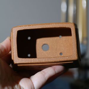 Maceta Rectangular para Bonsái Zisha, Hecha a Mano con Arcilla Jiangpo, Tallada, para Escritorio - Product Image 3