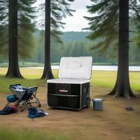Enceinte portable d'extérieur crx3.0 50L, résistante aux basses températures, avec rangement, idéale pour le camping, niveau d'étanchéité IPX4 exclusif.
