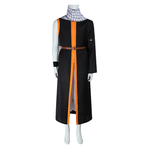 Costume de Cosplay Natsu Dragneel, cape noire pour hommes adultes, tenue de jeu de rôle d'halloween, Anime - Product Image 1