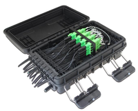 Boîtier de raccordement FTTH étanche |   Adaptateur SC/LC 16 ports |   Conception à 2 couches (Cassette de raccordement + Splitter PLC) |   Support mural/poteau extérieur