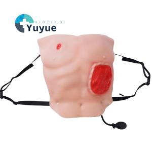 แบบจำลองฝึกเจาะทรวงอกสำหรับภาวะฮีโมปนิวโมธอรา็กซ์ - ตัวจำลองการบาดเจ็บจากซิลิโคนสำหรับการฝึกอบรมทางการแพทย์ฉุกเฉิน - Product Image 1
