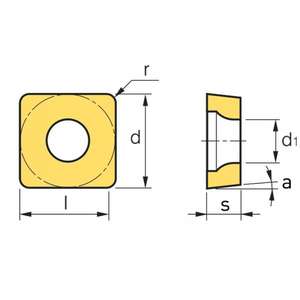 FERVI - SCMT12040820A Insertos de torneado positivo P M S (KH) SCMTxA3 - EAN 8012667359720 ACCESORIOS HERRAMIENTAS ELÉCTRICAS - Product Image 1