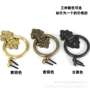 Xinyang Guyi Brass Door <b>Handle</b> G-33 Circular Surface Mounted No Drill Installation For <b>Cabinet</b> Window Door Retro Style - Product Image 3