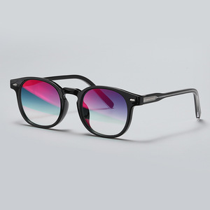 Lunettes de soleil rondes à monture complète, verres miroir, protection UV 100%, protection solaire, unisexe adulte - Product Image 5