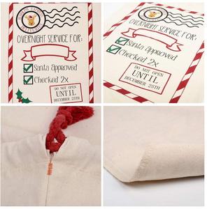 <strong>Christmas</strong> Santa Sacks <strong>Large</strong> Size 24.8 by 17.7 Inch Personalized Burlap Cotton Xmas <strong>Gifts</strong> <strong>Bags</strong> with Drawstring for Kids - Product Image 5