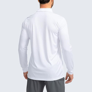 <span class=keywords><strong>Golf</strong></span> Personnalisé Rayé Piqué Personnalisé Blanc Casual <span class=keywords><strong>Polo</strong></span> à Manches Longues <span class=keywords><strong>Polo</strong></span> à Manches Longues Hommes - Product Image 3