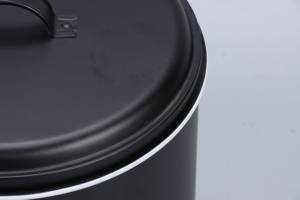 Ensemble de pots de rangement pour la cuisine, pommes de terre, oignons, ail, pot de rangement noir métallique avec couvercle - Product Image 3