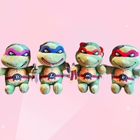 Llaveros de Peluche de Tortugas Ninja de 4 Pulgadas (10 cm), Juguetes Promocionales, Pequeños Amuletos, Muñecos de Personajes de Anime y Dibujos Animados, Venta al por Mayor