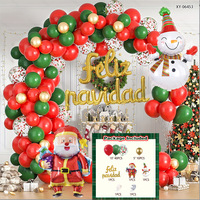 Großhandel Frohe Weihnachten Elch und Santa Folie Luftballons Aluminium aufblasbare Party Dekorationen für Neujahr gedruckte Grafiken