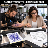 Imprimante thermique portable Jiuyin D80 pour pochoirs de tatouage, 2600 mAh, 203 dpi, sans fil, format papier A4/B5/A5, stock SDK, garantie 1 an