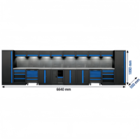 Combiné d'armoires de rangement modulaires pour garage, en acier laminé à froid robuste, personnalisable OEM, capacité de charge 500 kg