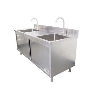 Évier de cuisine en acier inoxydable VICTORY KITCHEN, finition polie, résistance à la corrosion, pour hôpitaux, restauration, restaurants - Product Image 2