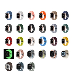 Bracelet à boucle carrée confortable et souple étanche et résistant à la sueur pour Apple Watch Series 1-9 pour Iwatch Bracelet de montre en silicone - Product Image 2