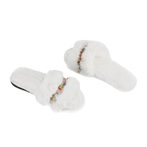 Chaussures en fausse fourrure pour femmes, pantoufles pour la maison, décontractées, plates, à plateforme, en peluche, 2020 - Product Image 3