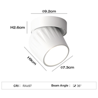 Spot de surface LED moderne à angle flexible de 360 ° blanc chaud COB plafonnier projecteurs pour bureau salon hôtel lecture