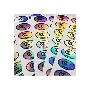 Étiquette de sécurité autocollante colorée, étiquette holographique laser, autocollant holographique 3D pour emballages cadeaux - Product Image 1