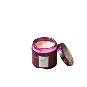 Empty Cylinder Shape Straight Side Wide Mouth Frosted Empty Candle Container Glass Jar With Wood Lid - Product Image 2
