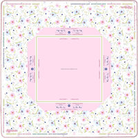 Tapis de Mahjong pliable portable en caoutchouc premium durable à motif floral rose, grand format, silencieux, avec bordure antidérapante et imperméable, OEM