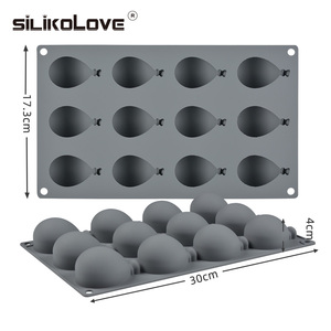 <span class=keywords><strong>Molde</strong></span> <span class=keywords><strong>de</strong></span> Silicona SILIKOLOVE <span class=keywords><strong>de</strong></span> 12 Cavidades en Forma <span class=keywords><strong>de</strong></span> Medio Globo, Antiadherente, Libre <span class=keywords><strong>de</strong></span> BPA, con Certificación LFGB Platinum, <span class=keywords><strong>para</strong></span> Decoración <span class=keywords><strong>de</strong></span> Pasteles y Mousses - Product Image 2