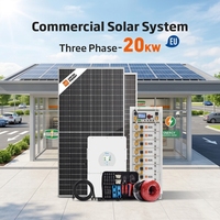 Système solaire triphasé 20 kW 40 kWh avec support de montage en aluminium et boîtier de distribution AC, kit d'installation complet
