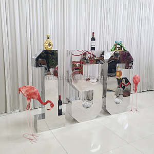 زينة عيد ميلاد فورون، أرقام معدنية ثلاثية الأبعاد كبيرة ذهبية اللون، حروف فضية لامعة ثنائية الأبعاد، مستلزمات حفلات الزفاف - Product Image 4