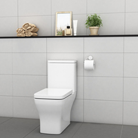 WC en céramique moderne ARROW pour hôtel, à poser au sol, avec siphon en S, cuvette ronde à double chasse, deux pièces