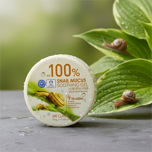 Cosmétique coréen 3W CLINIC SNAIL MUCUS SOOTHING GEL 100% 300ml Anti-âge Anti-rides Raffermissant Revitalisant pour la peau Hydratant - Product Image 3