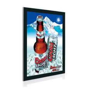 Werbung Bier Light Box Magnetische Licht box LED Poster Frames Cinema Wall Display