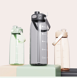 <span class=keywords><strong>Bouteille</strong></span> d'<span class=keywords><strong>eau</strong></span> en plastique personnalisée de 1 litre avec couvercle verrouillable et poignée pour la salle de sport, les voyages et les activités de plein air pour adultes - Product Image 6