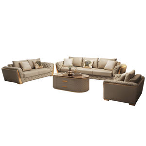 Luce di Lusso Divano In Pelle Divano Moderno Semplicità 123 Combinazioni di Villa Soggiorno Italiano Divano - Product Image 5