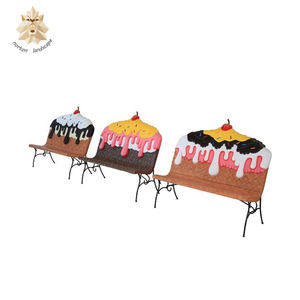 Groot Formaat Glasvezel Ijs Hars Sculptuur Outdoor Huis Tuin Decoratie Glasvezel Bankje Standbeeld - Product Image 3