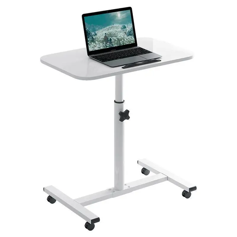 Newly designed bedroom bedside table with wheels and 360 degree desktop, training desk, laptop folding table