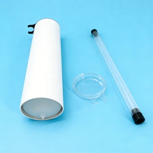 Boîte en tube de papier recyclable personnalisée pour sushis à emporter, avec revêtement en aluminium, fond à poussoir et compartiment indépendant pour sauce, idéale pour biscuits et bonbons - Product Image 1