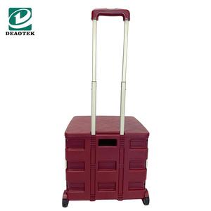 Màu Sắc Tùy Chỉnh Nhựa Tái Sử Dụng Hàng Tạp Hóa Có Thể Gập Lại Xe Đẩy Mua Sắm Túi Thị Trường Xe Đẩy - Product Image 4