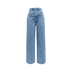Pantalones Anchos Rectos de Cintura Doble para Mujer, Estilo Europeo Americano, Otoño-Invierno, Novedad - Product Image 5