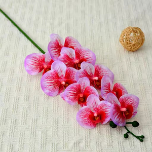 Handicraft Products Wholesale High Quality 3D 9 Head Silk Phalaenopsis <b>Artificial</b> <b>Flowers</b> For Home Wedding Floral Arrangement - Product Image 6