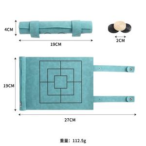 Nouveauté 2 en 1 Nine Men's Morris Jeu <span class=keywords><strong>de</strong></span> société personnalisé pour enfants Portable PU Leather Chess Roll - Product Image 2