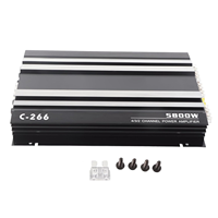 Amplificateur de voiture C0030 C-266 5800W 4 canaux classe AB avec crossovers 4*60W, modification audio 12V DC, amplificateur de basses pour TOUTES les voitures