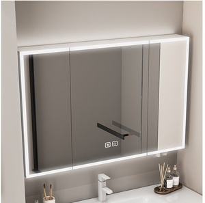Minimalist Style Ceramic Integrated Basin Intelligent Defogging Lighting Mirror Wall-mounted <b>Bathroom</b> <b>Cabinet</b> Water Resistant - Product Image 4