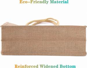 Wholesale Grocery Shopping Party Travel Organic Burlap Gift Tote Reusable Multi-Size Mini Jute Bags - Product Image 3