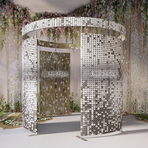 2024 siyah özel kamera video fotoğraf stüdyosu grand toptan 360 muhafaza zemin photobooth yeşil ekran standı 360 fotoğraf kabini - Product Image 4