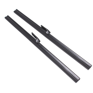 Balais d'essuie-glace plats PRC1330F 575437 pour modèles Land Rover, paire en caoutchouc synthétique noir - Product Image 2