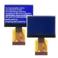 Module d'affichage LCD à cristaux liquides (LCD) à matrice de points 128x64 1.7 pouces, mode bleu négatif, avec circuit intégré de commande ST7567A et montage COG