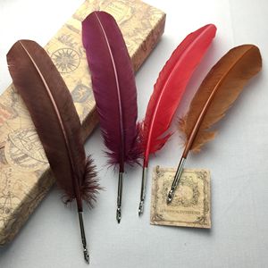 <span class=keywords><strong>Stylo</strong></span> à bille <span class=keywords><strong>vintage</strong></span> avec plumes, logo personnalisé, vente en gros - Product Image 3