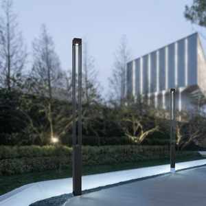Lampadaire de jardin solaire LED moderne pour extérieur, 2700K blanc chaud, IP66, corps en fer, AC 220V, contrôle par détecteur de mouvement, 144 faisceaux - Product Image 2
