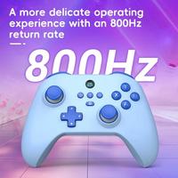 Manette de jeu sans fil Turbo 6 axes Bluetooth pour Switch/Android/iOS/PC, joystick à effet Hall, double déclencheur, manette de jeu