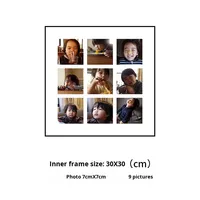 Cadre photo mural rectangulaire en bois massif à 48 grilles personnalisé pour la croissance des bébés et des enfants (Chine continentale)